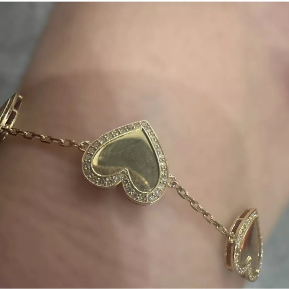 Made in Italy Gold and diamonds custom design 18 k solid gold NWT bracelet. - Picture 9 of 13